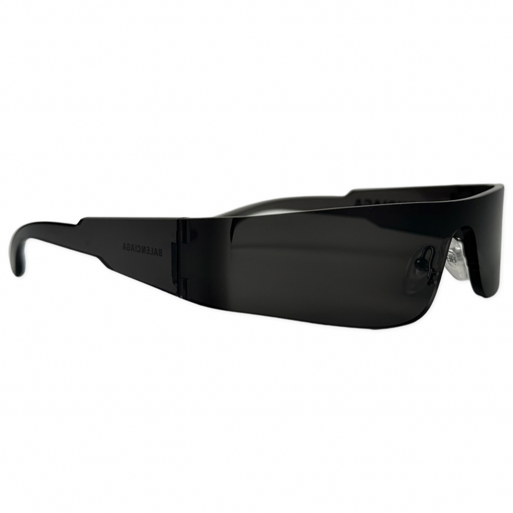 Balenciaga Black Frameless Rimless Sunglasses
