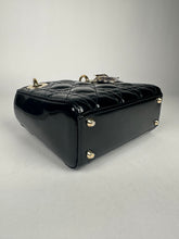 Load image into Gallery viewer, Dior Mini Lady Dior Black Patent Cannage Calfskin