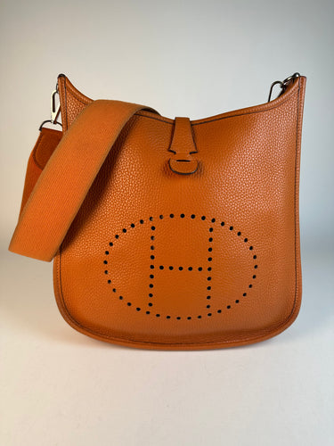Hermes Taurillon Clemence Evelyne II PM 29 Orange