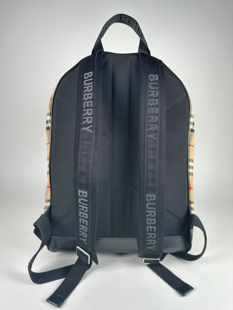 Burberry Check Backpack Archive Beige Sacdelux