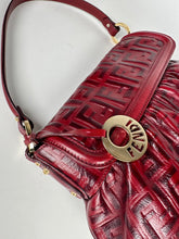 Load image into Gallery viewer, Fendi Red Zucca Leather Borsa Chef Bag