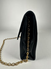 Load image into Gallery viewer, Chanel Vintage Lambskin CC Embroidered Clutch On Chain Black