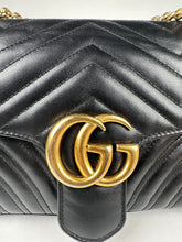 Load image into Gallery viewer, Gucci Marmont Small Shoulder Bag Calfskin Black