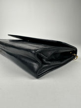 Load image into Gallery viewer, Chanel Vintage Lambskin CC Embroidered Clutch On Chain Black