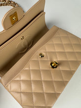 Load image into Gallery viewer, Chanel Caviar Quilted Small Double Flap Beige Clair