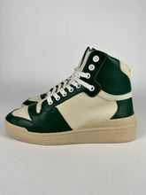 Load image into Gallery viewer, Saint Laurent SL/24 Mid Top Sneakers White Dark Green Size 37EU