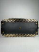 Load image into Gallery viewer, Fendi Metallic Zucca Print Karligraphy Duffle Bag Gold Black
