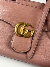 Load image into Gallery viewer, Gucci Marmont Calfskin Mini GG Top Handle Porcelain Rose