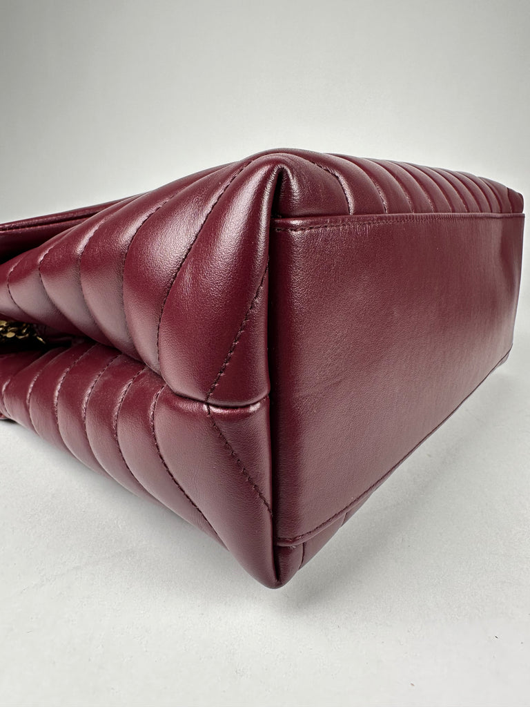 Saint Laurent Medium LouLou Matelasse Burgundy