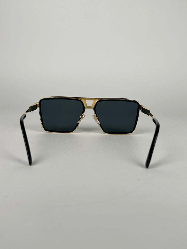 Louis Vuitton 1.1 Evidence Metal Square Sunglasses Gold