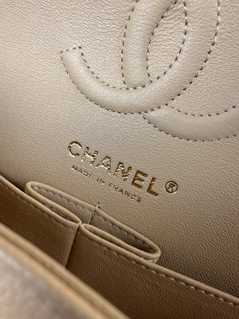 Chanel Caviar Quilted Small Double Flap Beige Clair