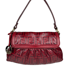 Load image into Gallery viewer, Fendi Red Zucca Leather Borsa Chef Bag