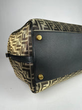 Load image into Gallery viewer, Fendi Metallic Zucca Print Karligraphy Duffle Bag Gold Black