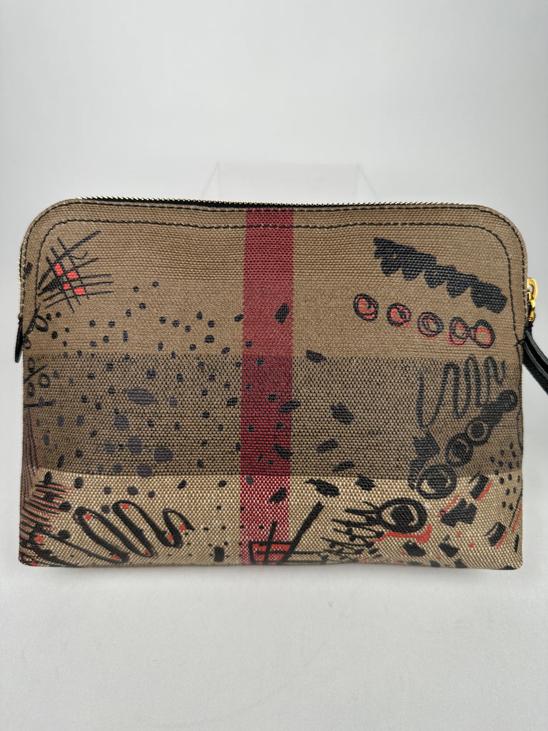 Burberry Sketchbook Series Canvas Logo Pouch