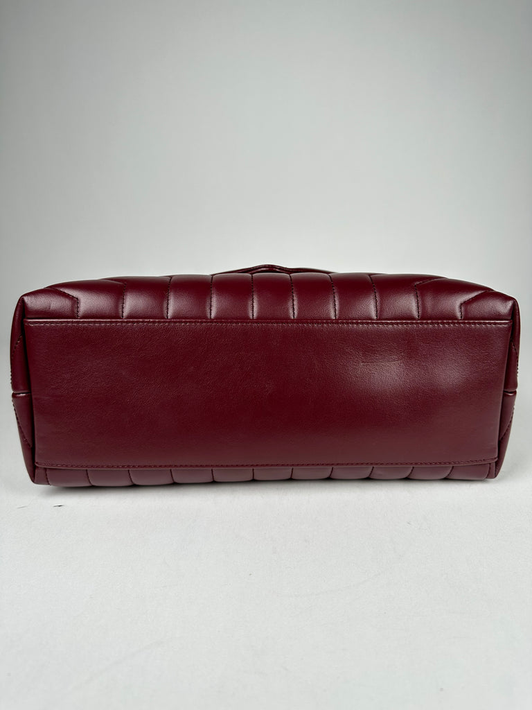 Saint Laurent Medium LouLou Matelasse Burgundy