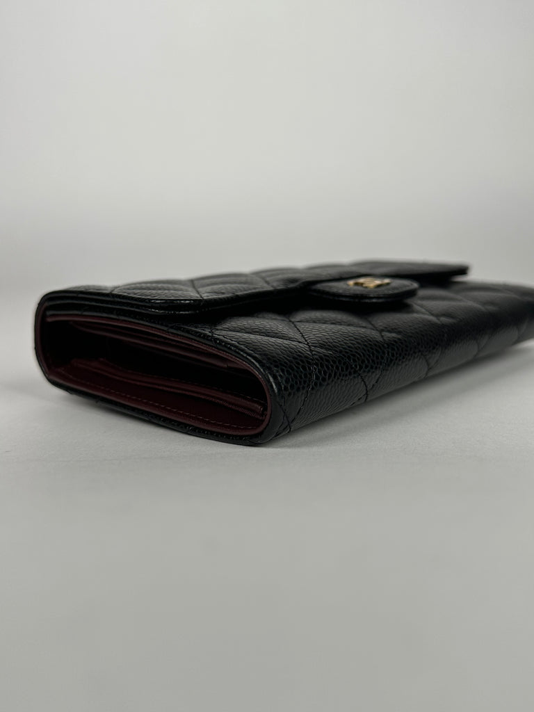 Chanel Caviar Quilted Medium Flap Wallet Black
