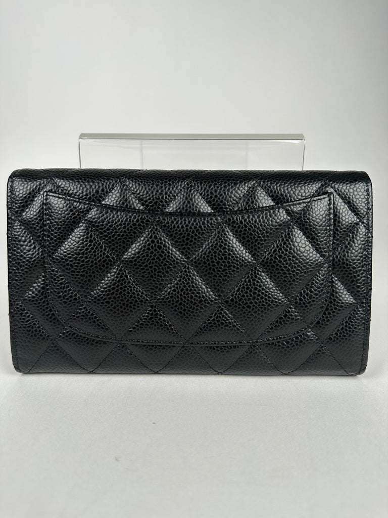 Chanel Caviar Quilted Medium Flap Wallet Black