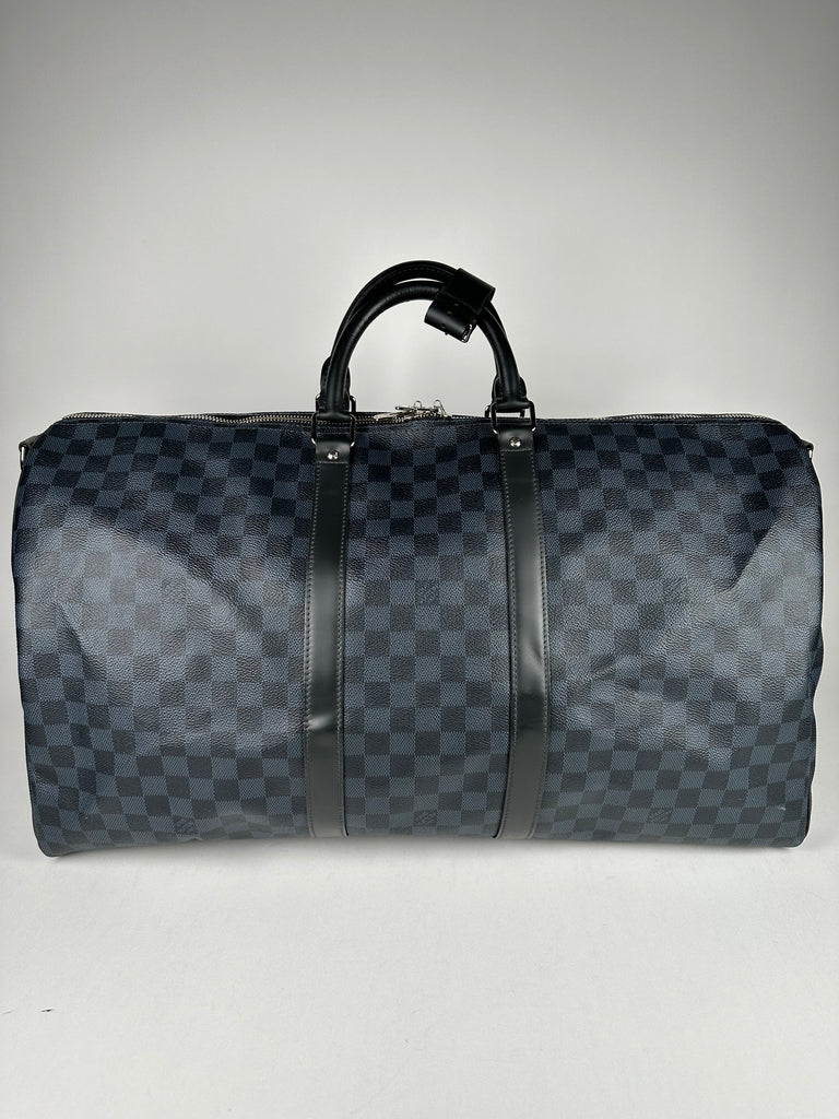 Louis Vuitton Keepall 55 Bandoliere Damier Cobalt