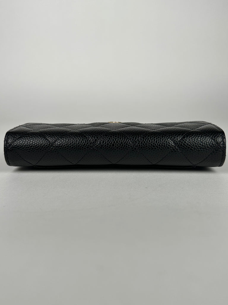 Chanel Caviar Quilted Medium Flap Wallet Black
