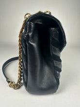 Load image into Gallery viewer, Saint Laurent Leather and Suede Matelasse Chevron Monogram Large College Satchel Black