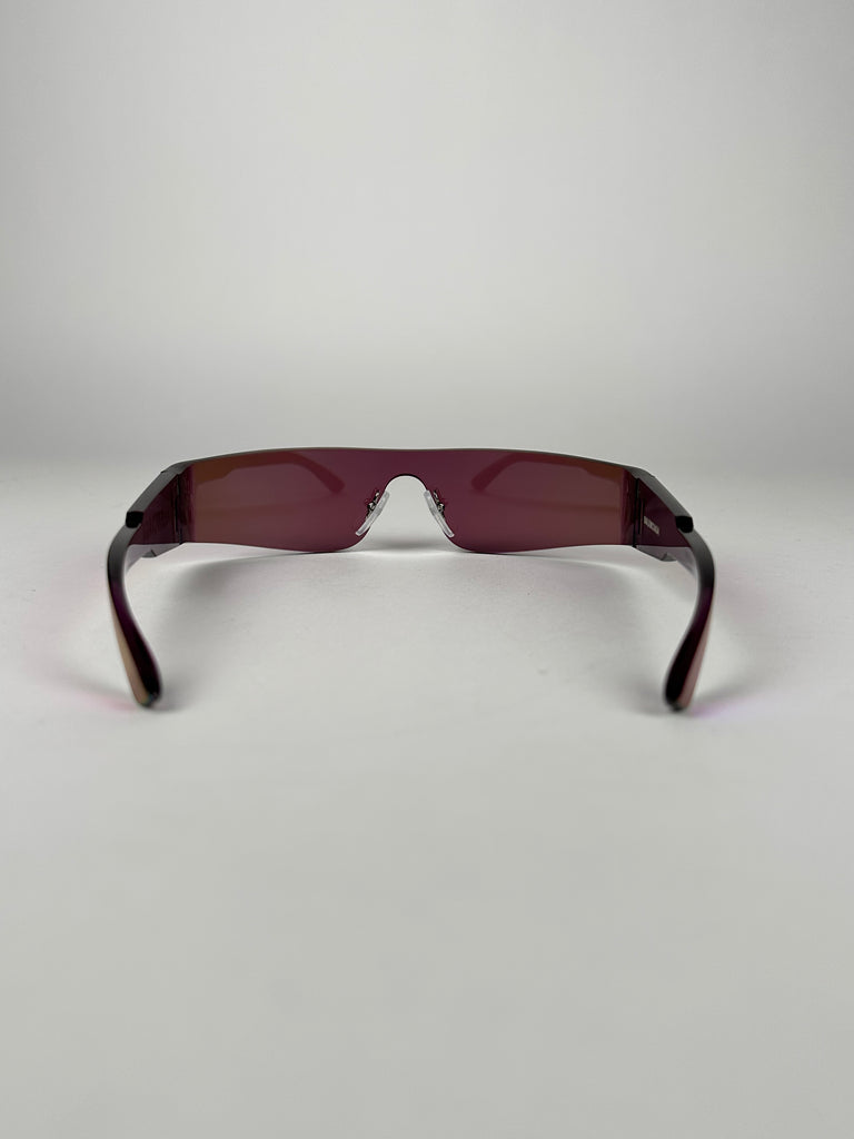 Balenciaga Purple Frameless Rimless Sunglasses