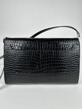 Load image into Gallery viewer, Saint Laurent Croc Embossed Uptown Mini Crossbody Black