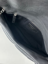 Load image into Gallery viewer, Saint Laurent Lambskin Quilted Medium Loulou Puffer Monogram Chain Satchel Grey