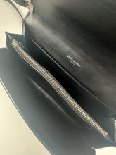 Load image into Gallery viewer, Saint Laurent Croc Embossed Uptown Mini Crossbody Black