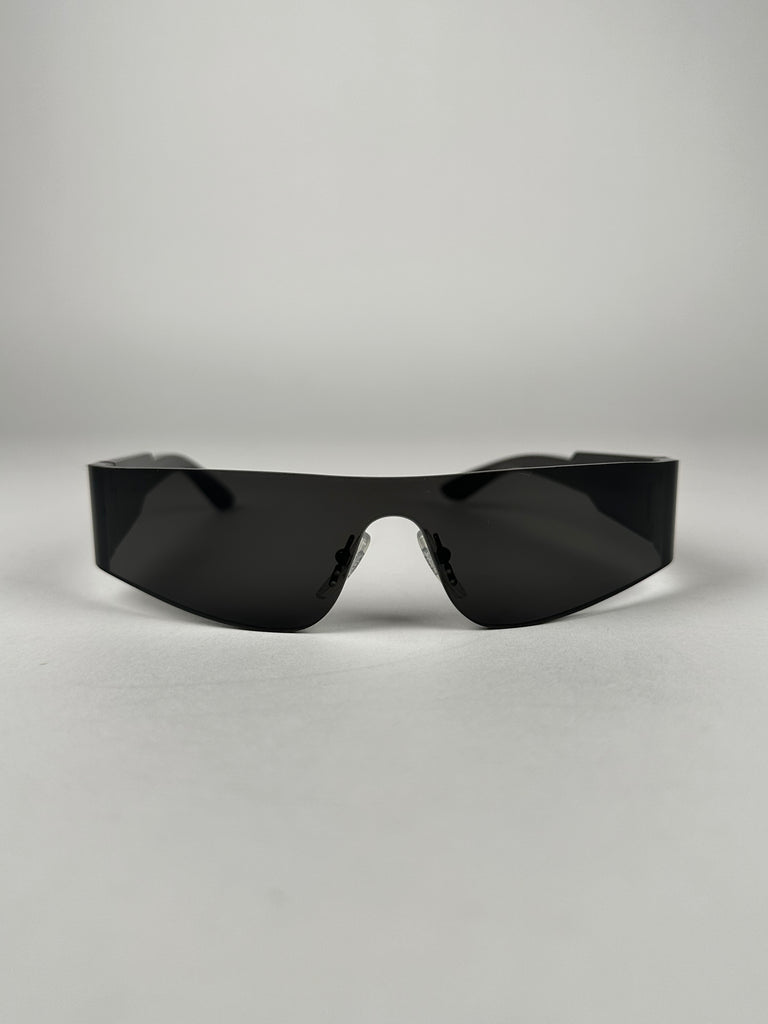 Balenciaga Black Frameless Rimless Sunglasses