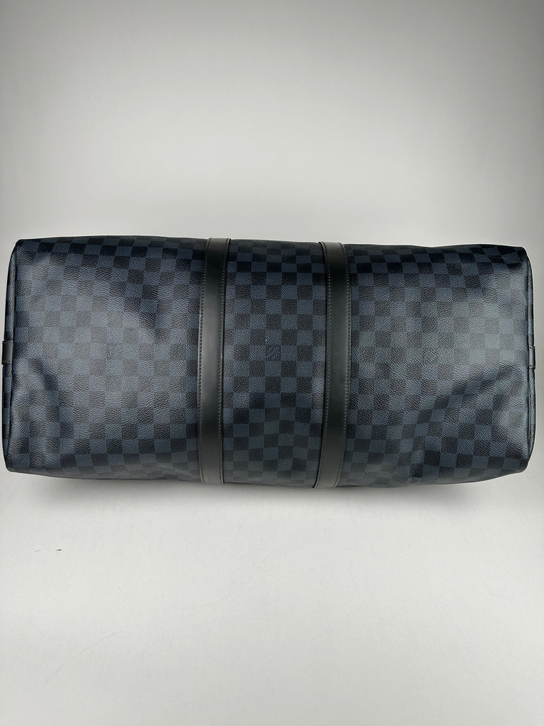 Louis Vuitton Keepall 55 Bandoliere Damier Cobalt