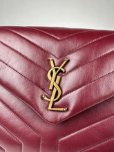 Load image into Gallery viewer, Saint Laurent Medium LouLou Matelasse Burgundy
