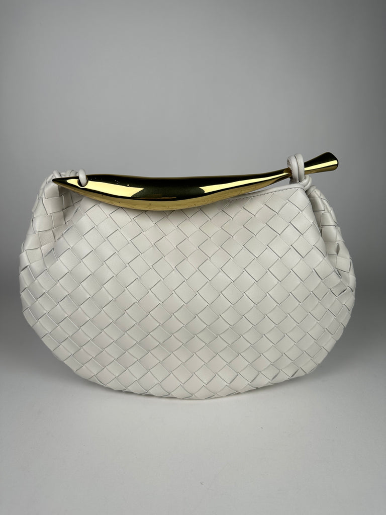 Bottega Veneta Nappa Intrecciato Sardine Bag White Chalk