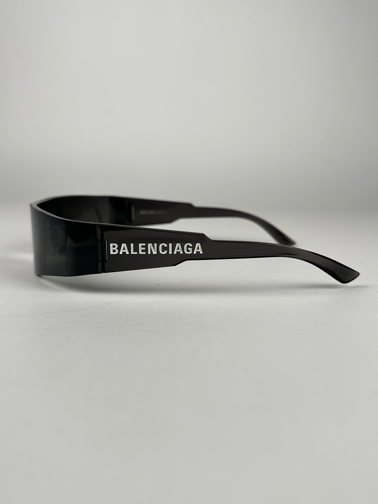 Balenciaga Black Frameless Rimless Sunglasses