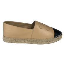 Load image into Gallery viewer, Chanel Lambskin CC Espadrilles Black/Beige 39EU
