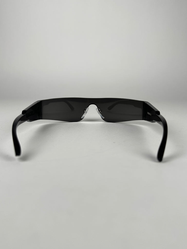 Balenciaga Black Frameless Rimless Sunglasses