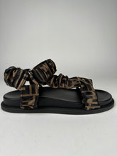 Load image into Gallery viewer, Fendi Feel Brown Satin Sandals Size 37.5EU