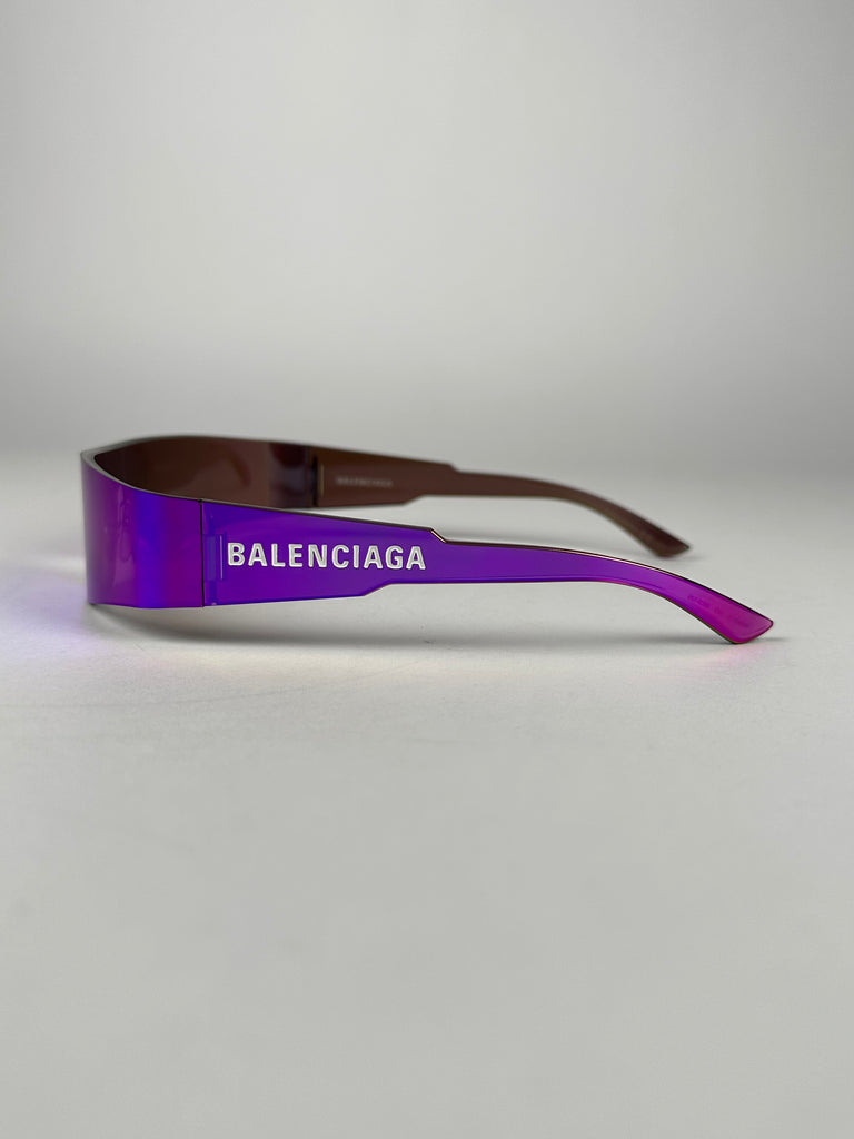 Balenciaga Purple Frameless Rimless Sunglasses