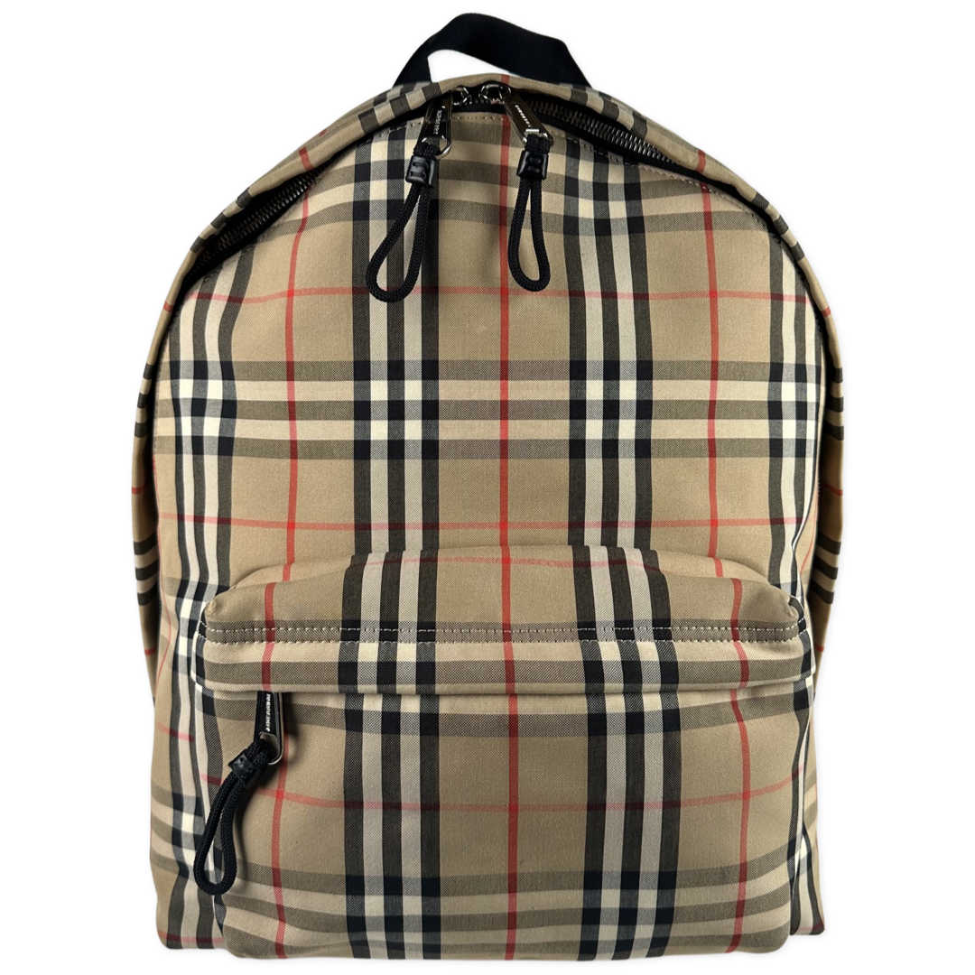 Burberry Archive Beige Backpack Burberry Archive Beige Essentiel Check Backpack - Beige|8091312 main image 4