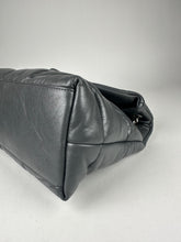 Load image into Gallery viewer, Saint Laurent Lambskin Quilted Medium Loulou Puffer Monogram Chain Satchel Grey