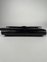 Load image into Gallery viewer, Saint Laurent Croc Embossed Uptown Mini Crossbody Black