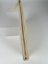 Load image into Gallery viewer, Chanel Woven Raffia Large Cosmetic O-Case Clutch Beige Gold