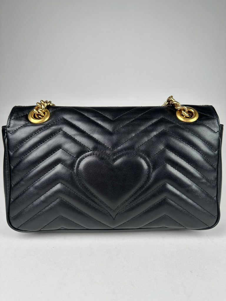 Gucci Marmont Small Shoulder Bag Calfskin Black