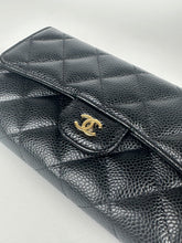 Load image into Gallery viewer, Chanel Caviar Quilted Medium Flap Wallet Black