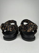 Load image into Gallery viewer, Fendi Feel Brown Satin Sandals Size 37.5EU