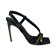 Load image into Gallery viewer, Versace Safety Pin Stiletto Sandals 41EU