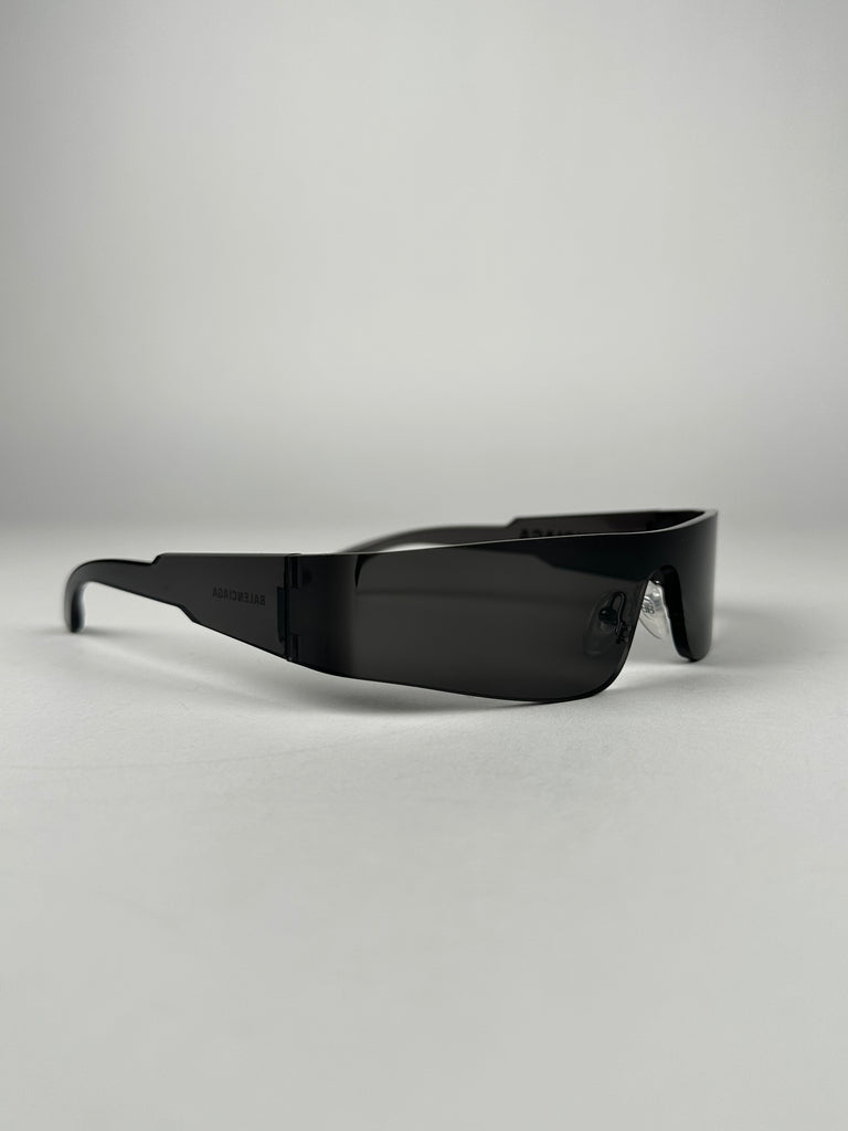 Balenciaga Black Frameless Rimless Sunglasses