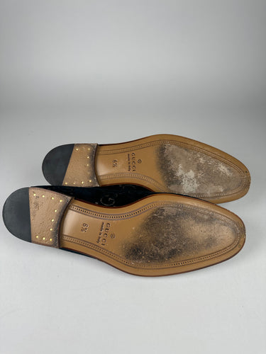 Gucci Jordaan GG Velvet Mens Loafers size 6.5G