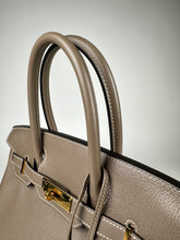 Load image into Gallery viewer, Hermes Birkin 30 Evercolor Leather Etoupe GHW