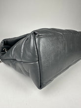 Load image into Gallery viewer, Saint Laurent Lambskin Quilted Medium Loulou Puffer Monogram Chain Satchel Grey