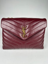 Load image into Gallery viewer, Saint Laurent Medium LouLou Matelasse Burgundy